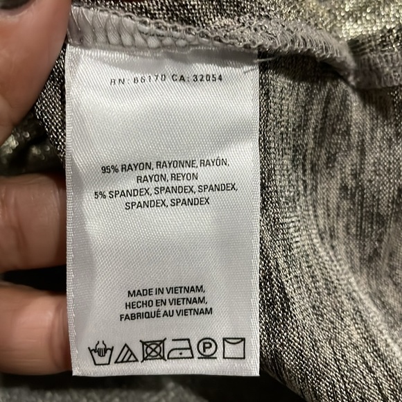 Anthropologie, Akemi + Kin Metallic Hold and gray Drape Tank Top, Size XS - Picture 16 of 16